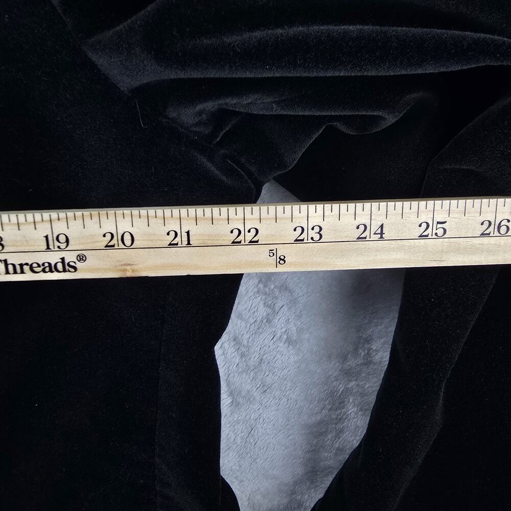 Vintage Juicy Couture Black Velvet Jacket Sz 44 Inside Print Magnificent Skull - Picture 11 of 12